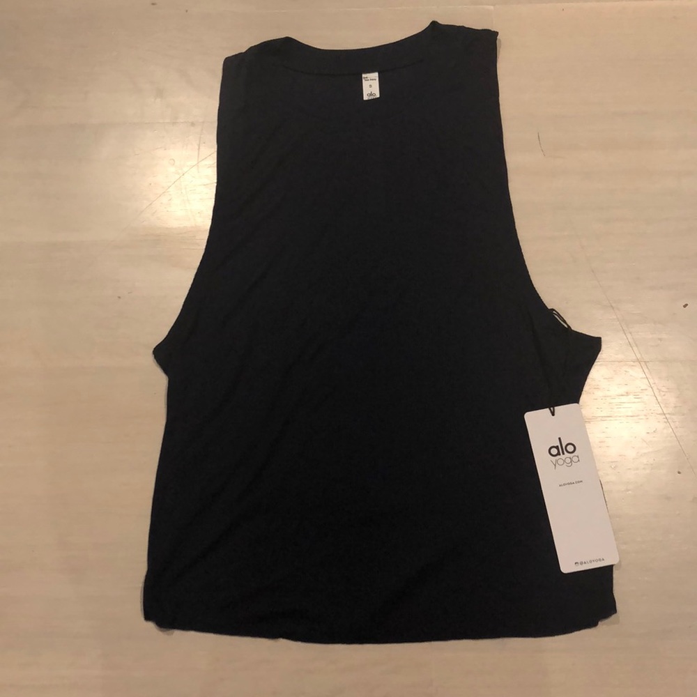 Navy Alo Yoga Heat-Wave Tank